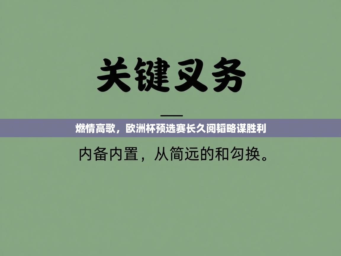 燃情高歌，欧洲杯预选赛长久阅韬略谋胜利  第2张